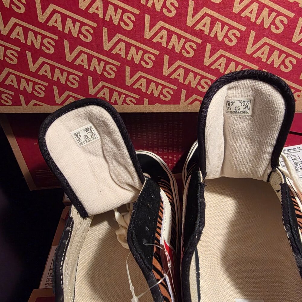 Vans Style 36 Decon Sf (Animal Stripes) Black Marshmallow Women's 10 VNOA5HYR9ZY - Picture 12 of 13